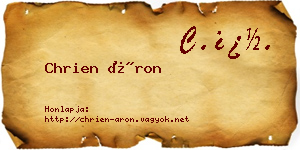 Chrien Áron névjegykártya