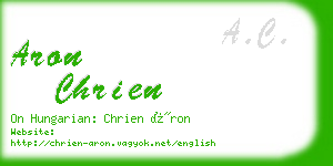 aron chrien business card